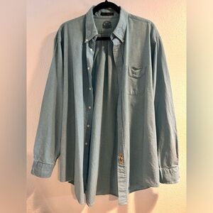 BD Baggies Casual Light Blue Button Down Shirt Size Large